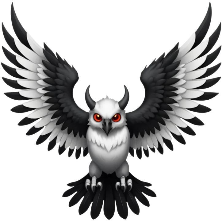 black and white wings demon not human emoji