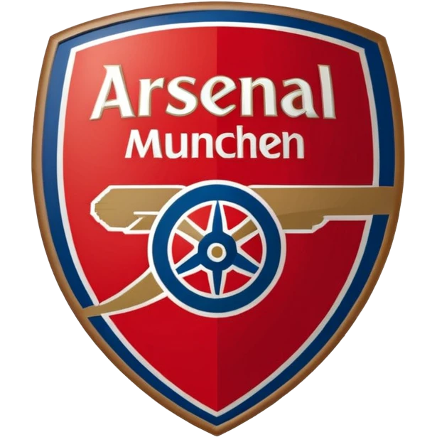 A logo Shape Like Arsenal With Nams Bastard München And Colors Brown And Red In The Middle emoji