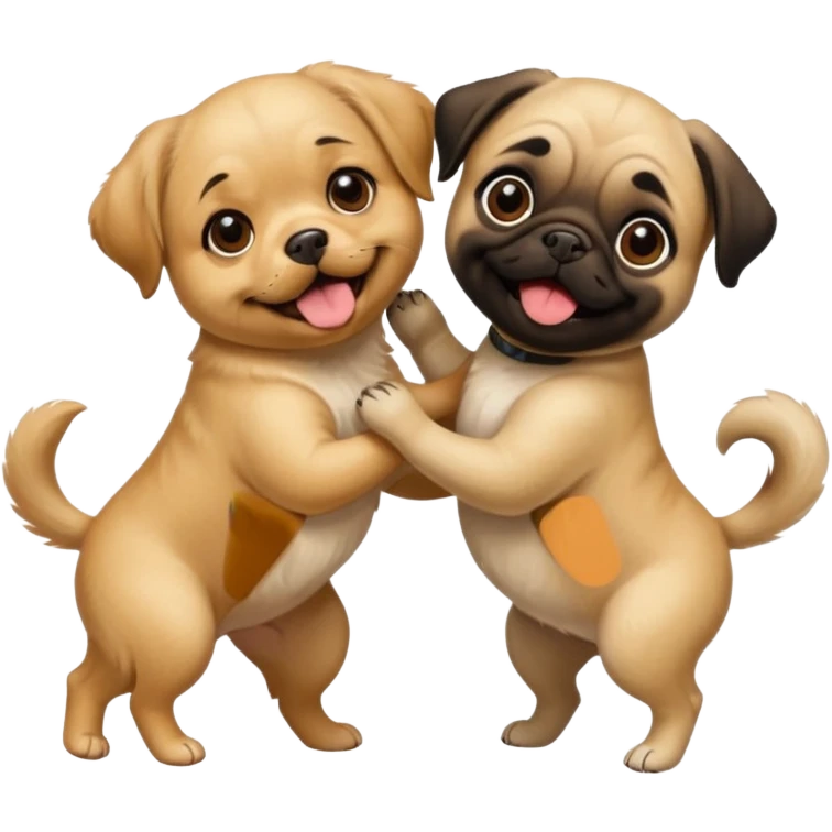 dogs playing emoji