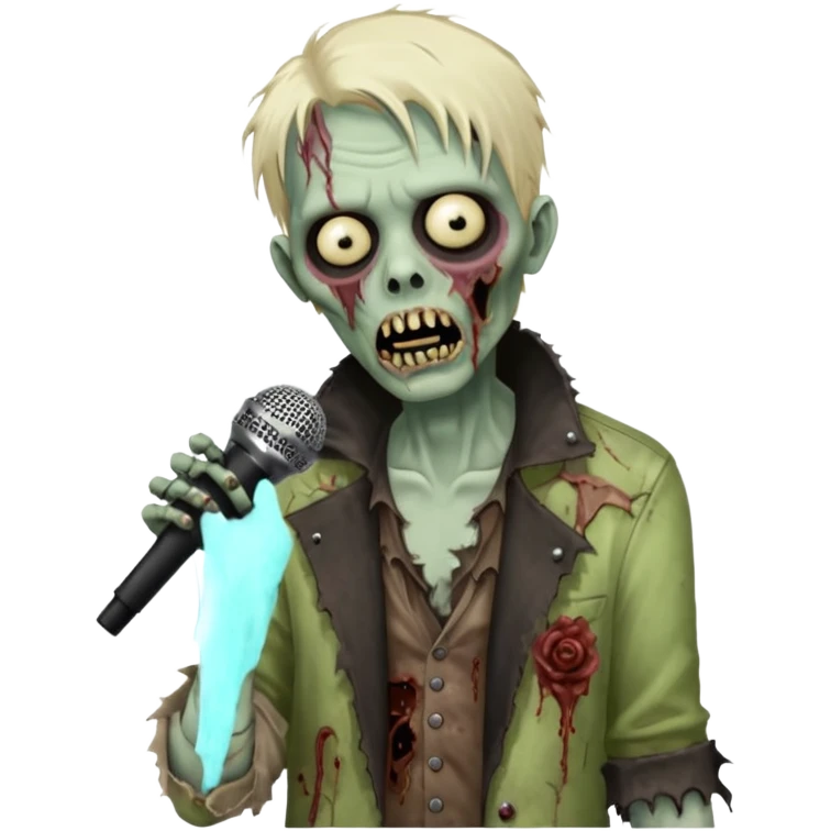 Zombie singer  microphone  emoji