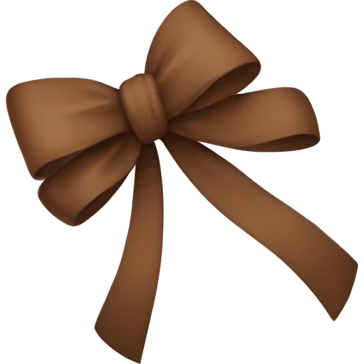 Brown bow emoji