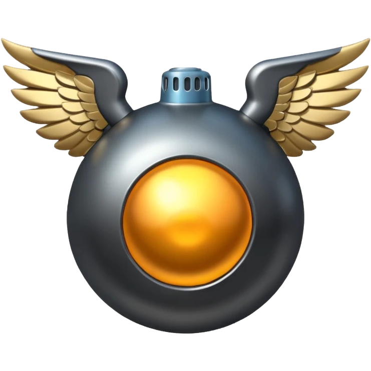 Bomb with wings emoji