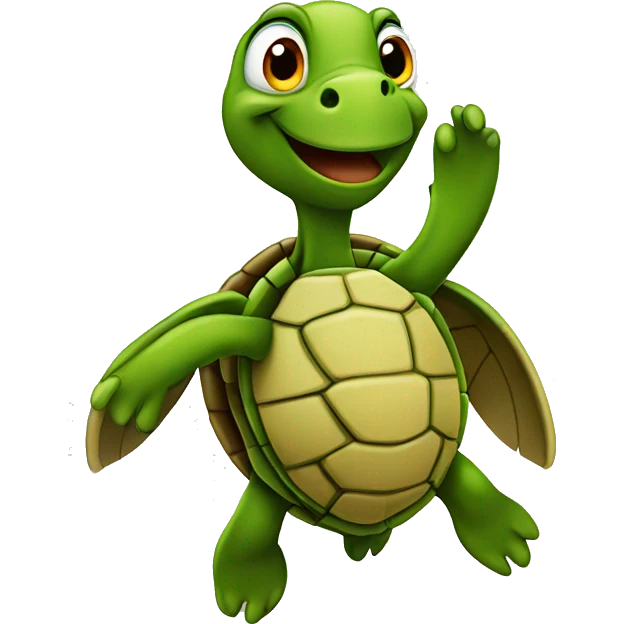 Silly turtle have wing emoji