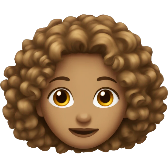 brown curly hair girl tan emoji