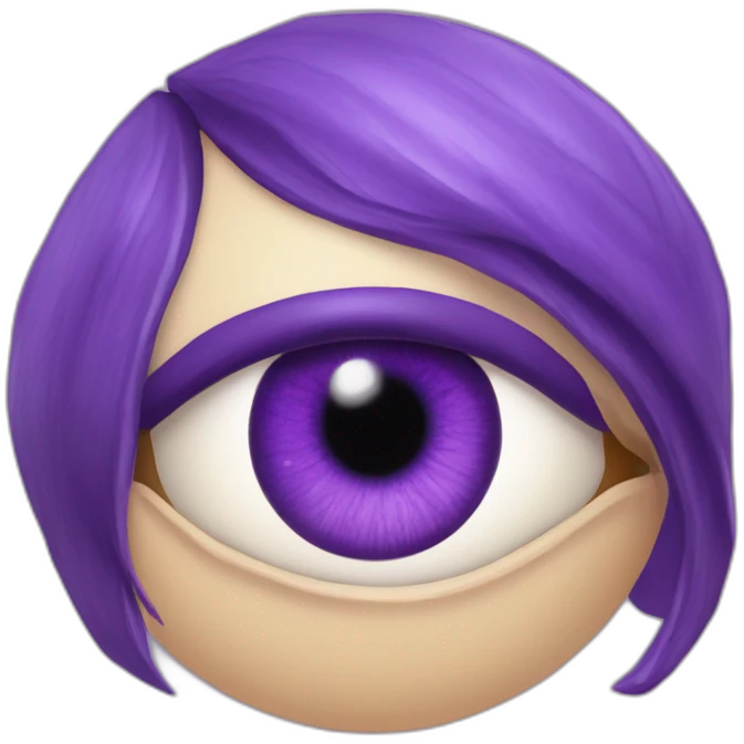 majestic godly violet iris eyeball serious intense symmetrical knowledgable emoji