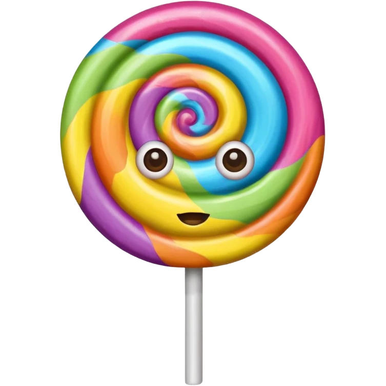lollipop with eyes and hair  emoji