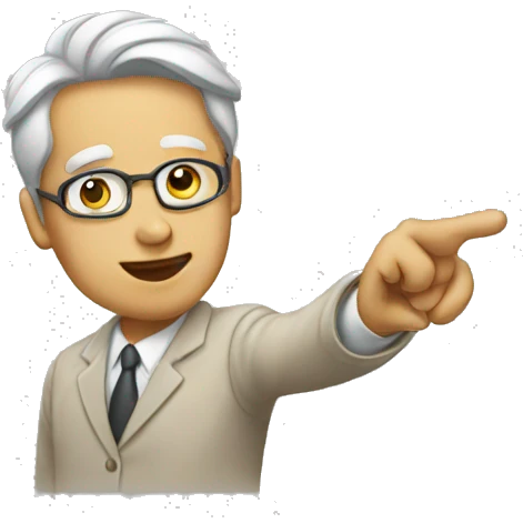 Smart person pointing to head emoji