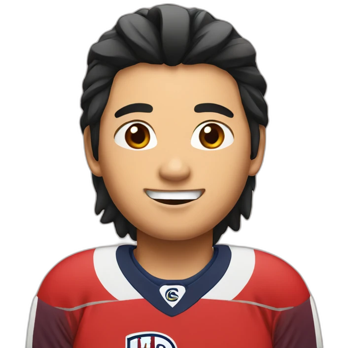 Asian hockey player emoji
