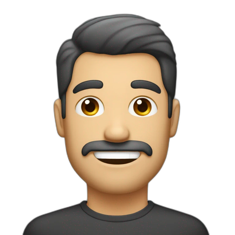 Hombre blanco sin barba sin bigote con pelo negro corto sosteniendo una jarra de cerveza emoji