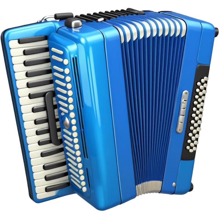 blue accordeon, 3D emoji style emoji