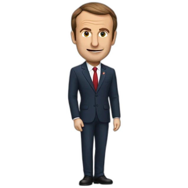 Macron qui boit de la grenadine  emoji