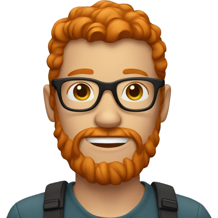 ginger man in glasses  emoji