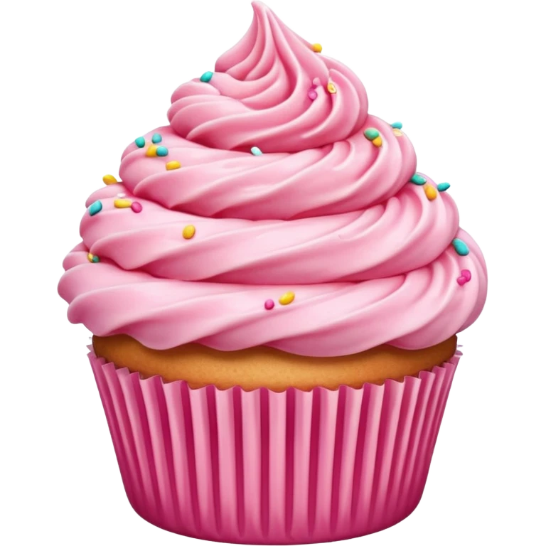 Cupcake with pink icing emoji