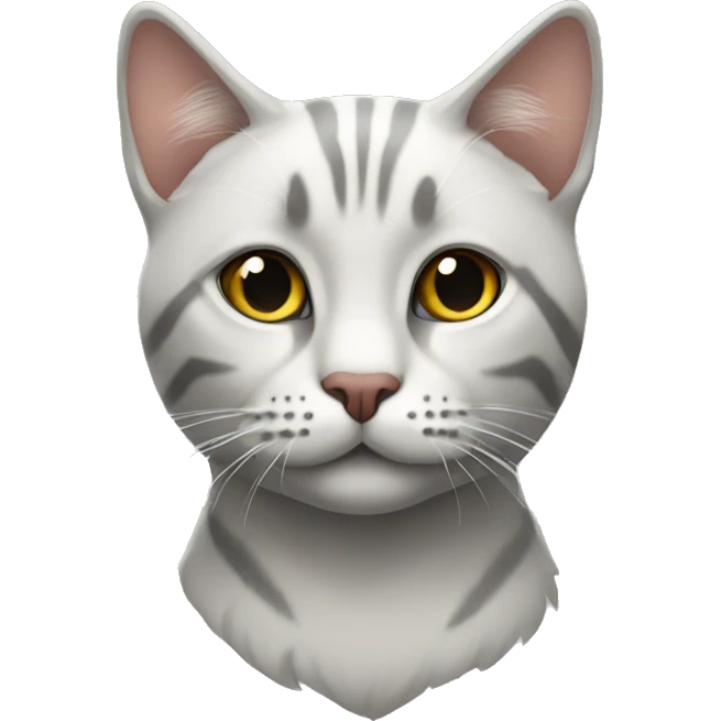 серый кот который зевает emoji