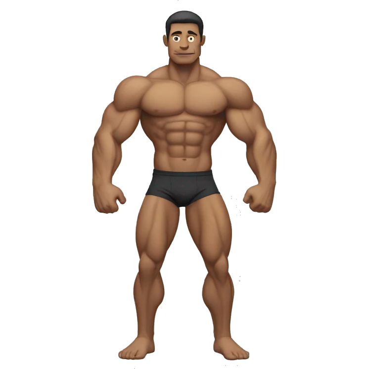 muscular person with skinny legs emoji