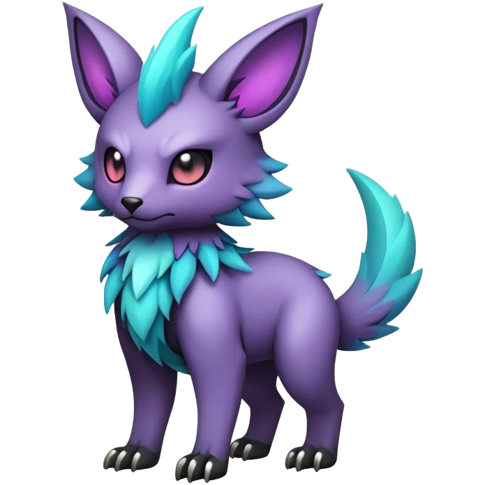 cool colorful dark pastel edgy fantasy animal hybrid Fakemon full body emoji