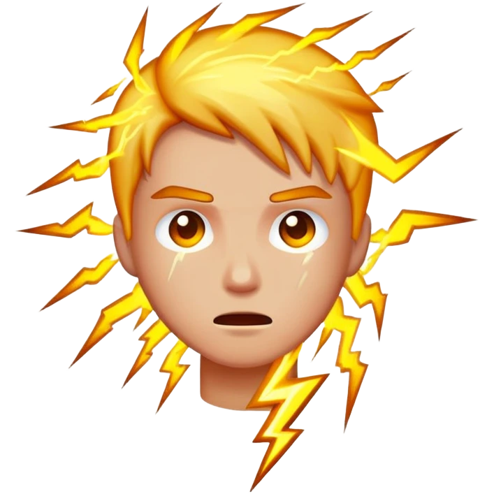 Struck by lightning  emoji