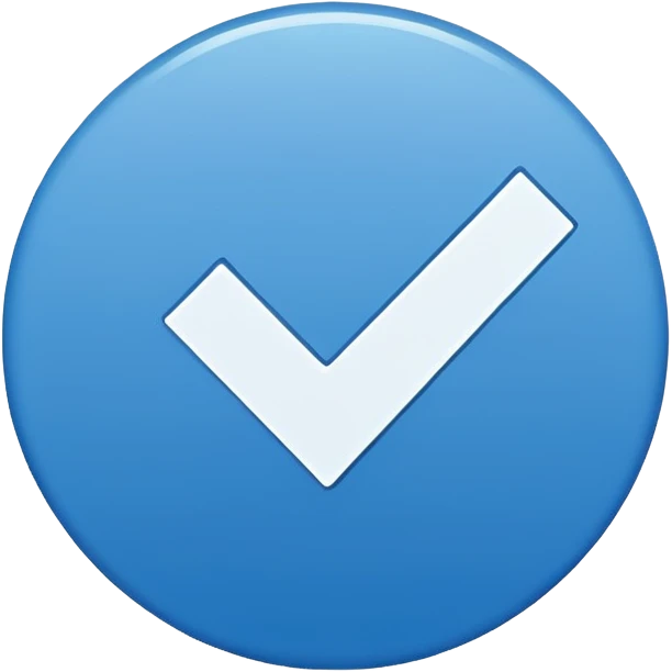 Blue  circle tick emoji emoji