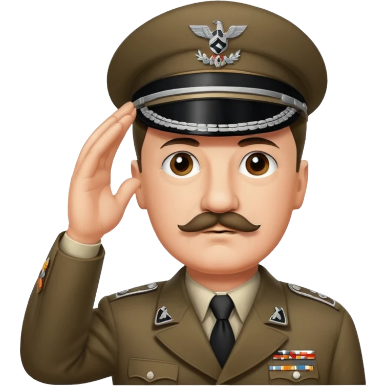 Hitler saluting nazi and smaller mustache  emoji