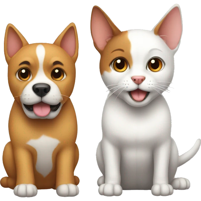 Dog vs cat emoji