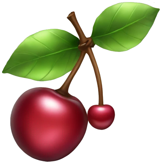 Metallic cherry  emoji
