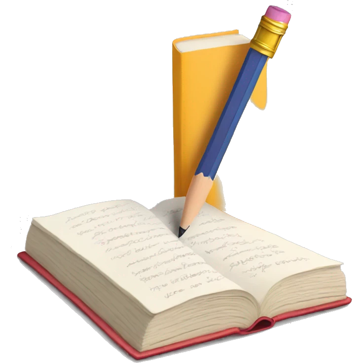 pencil writting a book emoji