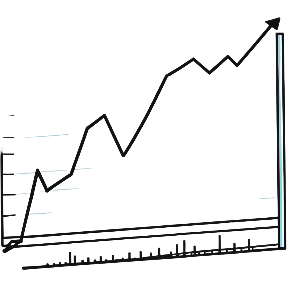 happy face with upward trending stock chart emoji