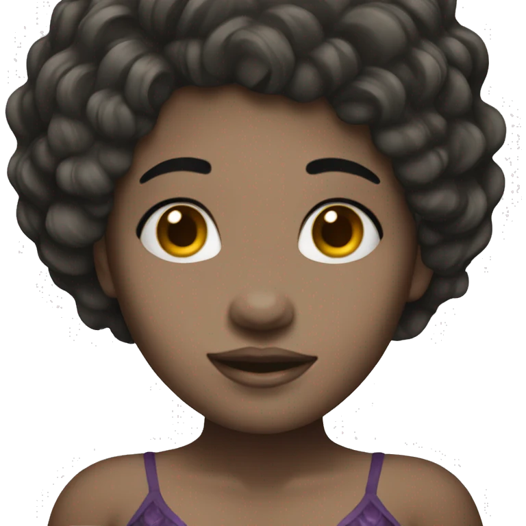Mermaid short dark hair emoji