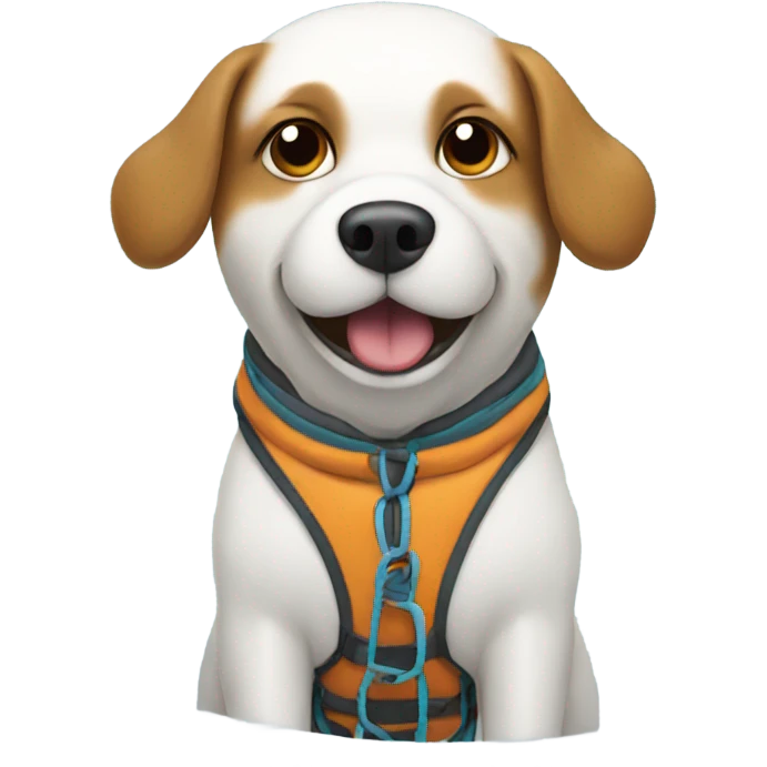 Dog on snowshoes  emoji