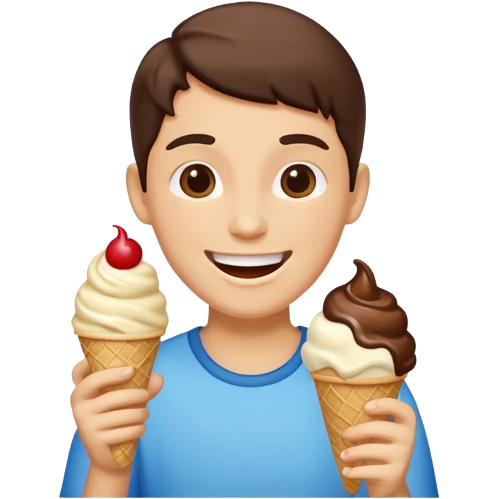 Ice cream eating  emoji