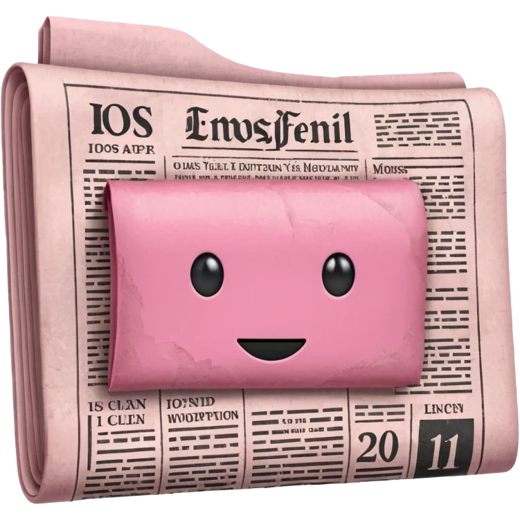 pink newspaper emoji