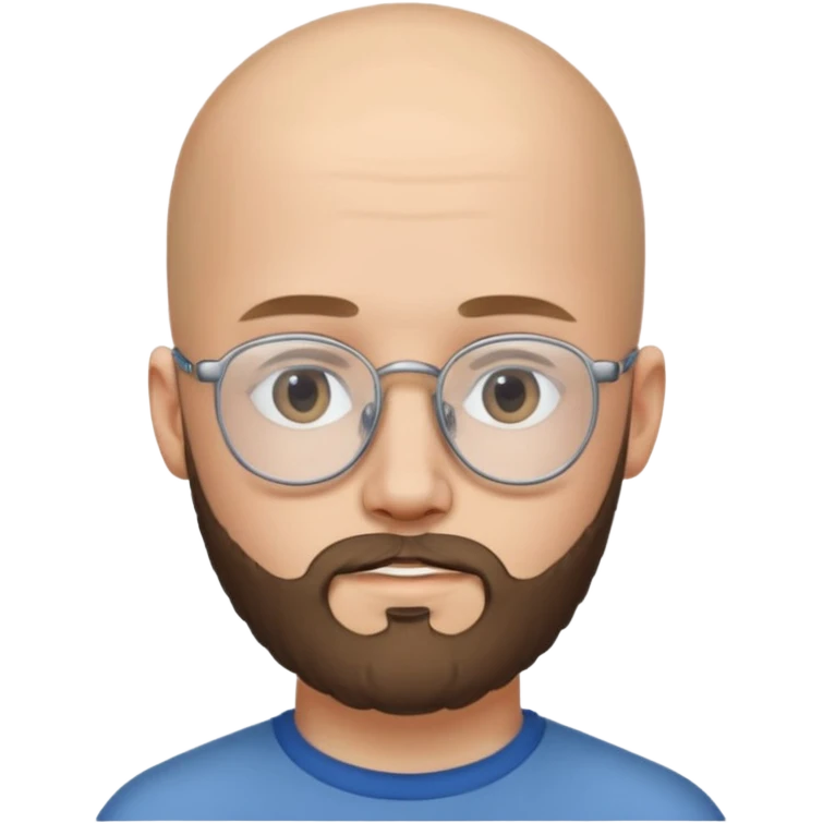 он лысый должен быть очень молодой парень лет 18 , очень тонкие очки, а так же борода emoji