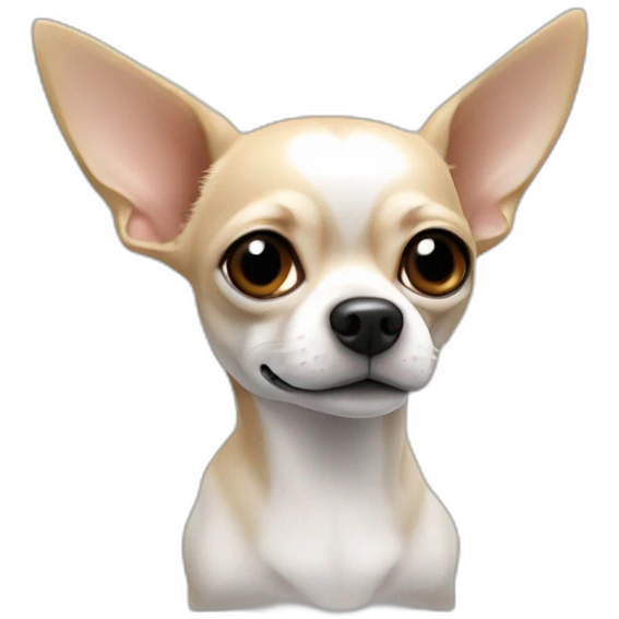 Un chihuahua à poil blanc court emoji
