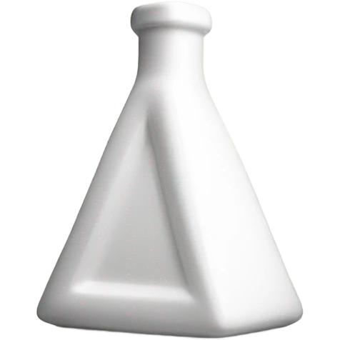 White Ceramic Triangle Tequila Bottle emoji