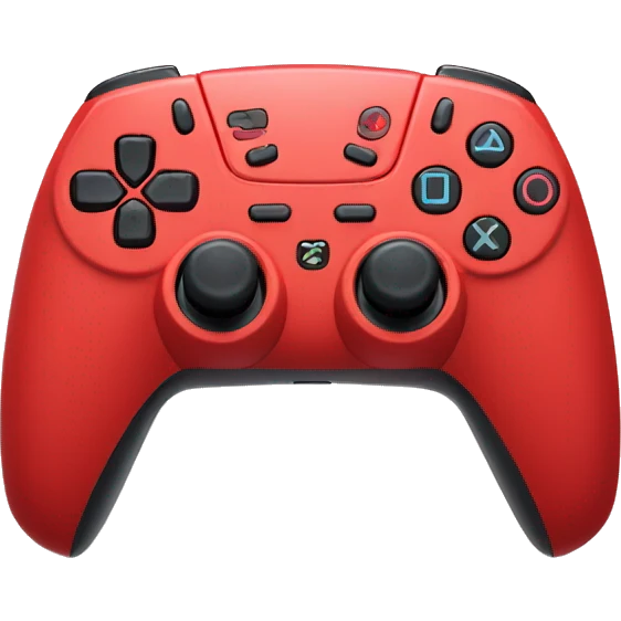 red ps5 controller  emoji