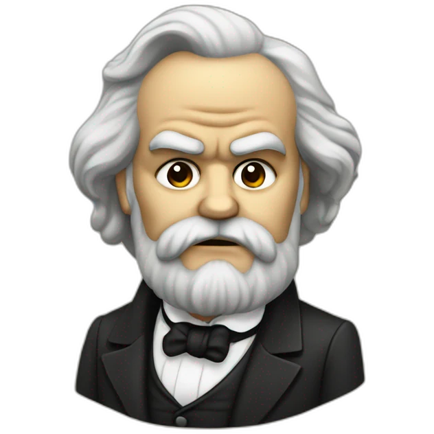 A disapointed angry karl marx emoji