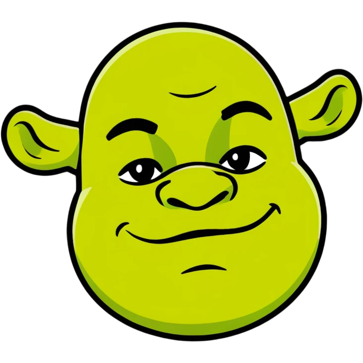 iconic Shrek face emoji