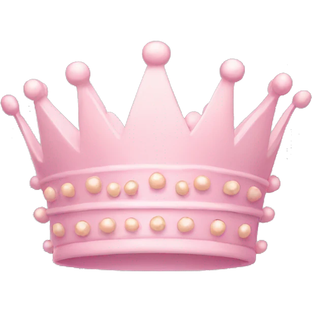 Pastel pink crown emoji