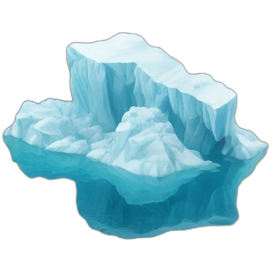 iceberg floating on sea, high angle view emoji
