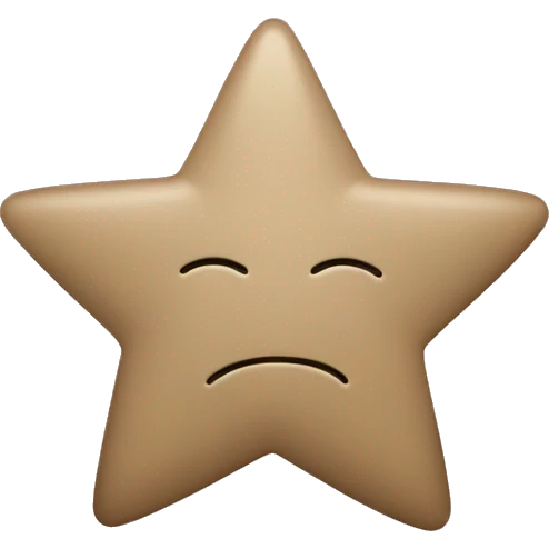 Star without face and with colour dark beige emoji