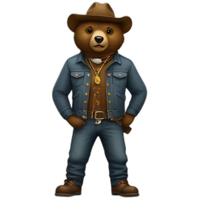 bear wearing santiags emoji
