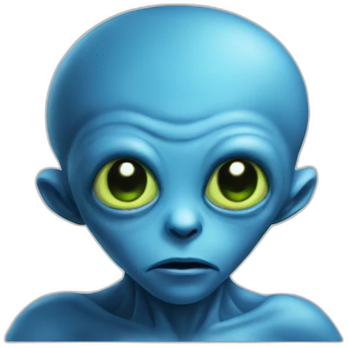 Blue Alien emoji
