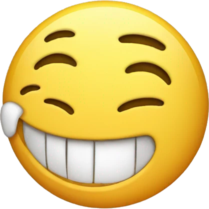Fake smiling emoji being irritated emoji