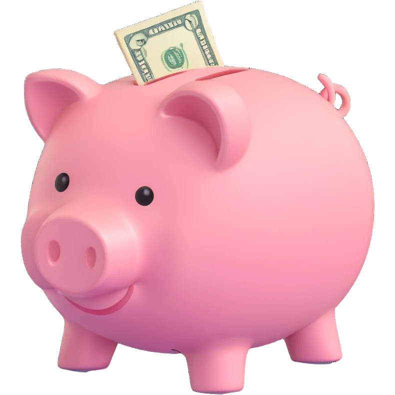money in a piggy bank emoji