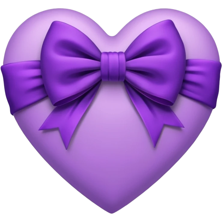 heart with a velvet bow, purple emoji