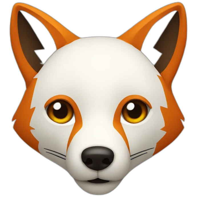Minimalistic fox head emoji