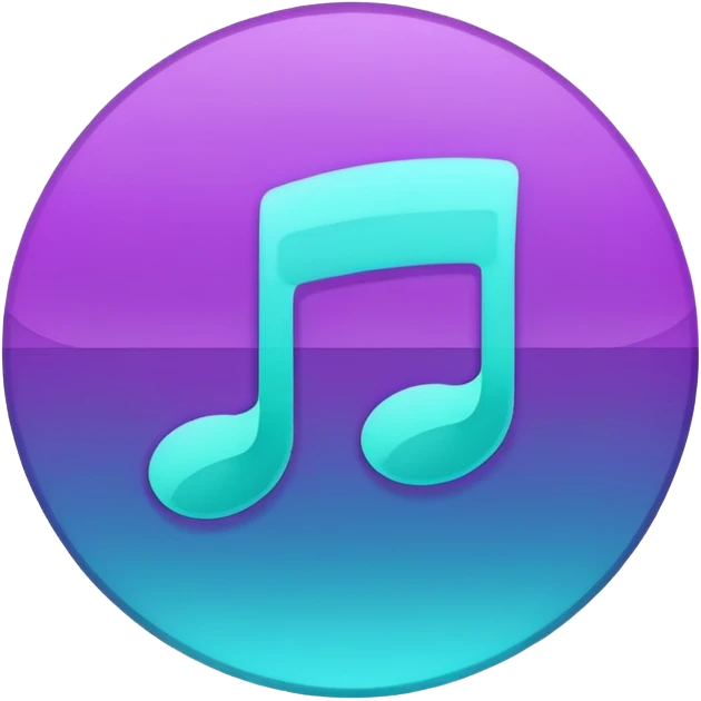 Purple and Cian Symbol Spotify app emoji