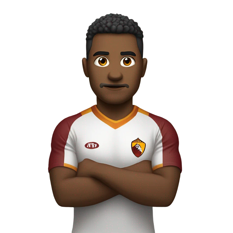 🙅🏼‍♂️change tshirt with a as Roma tshirt and close his punches  emoji