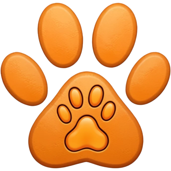 a very light pale pastel orange #FFDBBB pawprint emoji