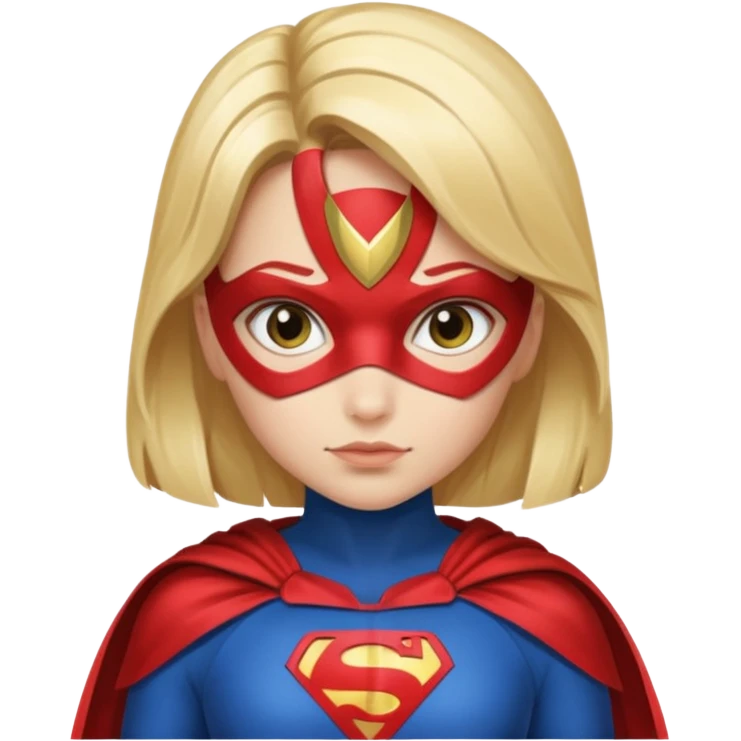Queen side eyeing.  
wearing a super hero costume a girl emoji
